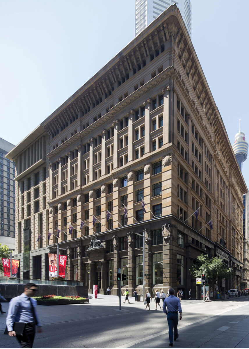 Street view of 5 Martin Place with people in context.