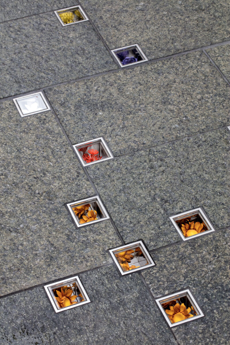 Street view of detail floor of Reflection - Memorial Martin Place.